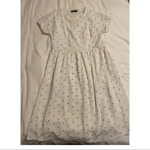 ROOLEE WHITE W/ BLACK POLKA DOT DRESS